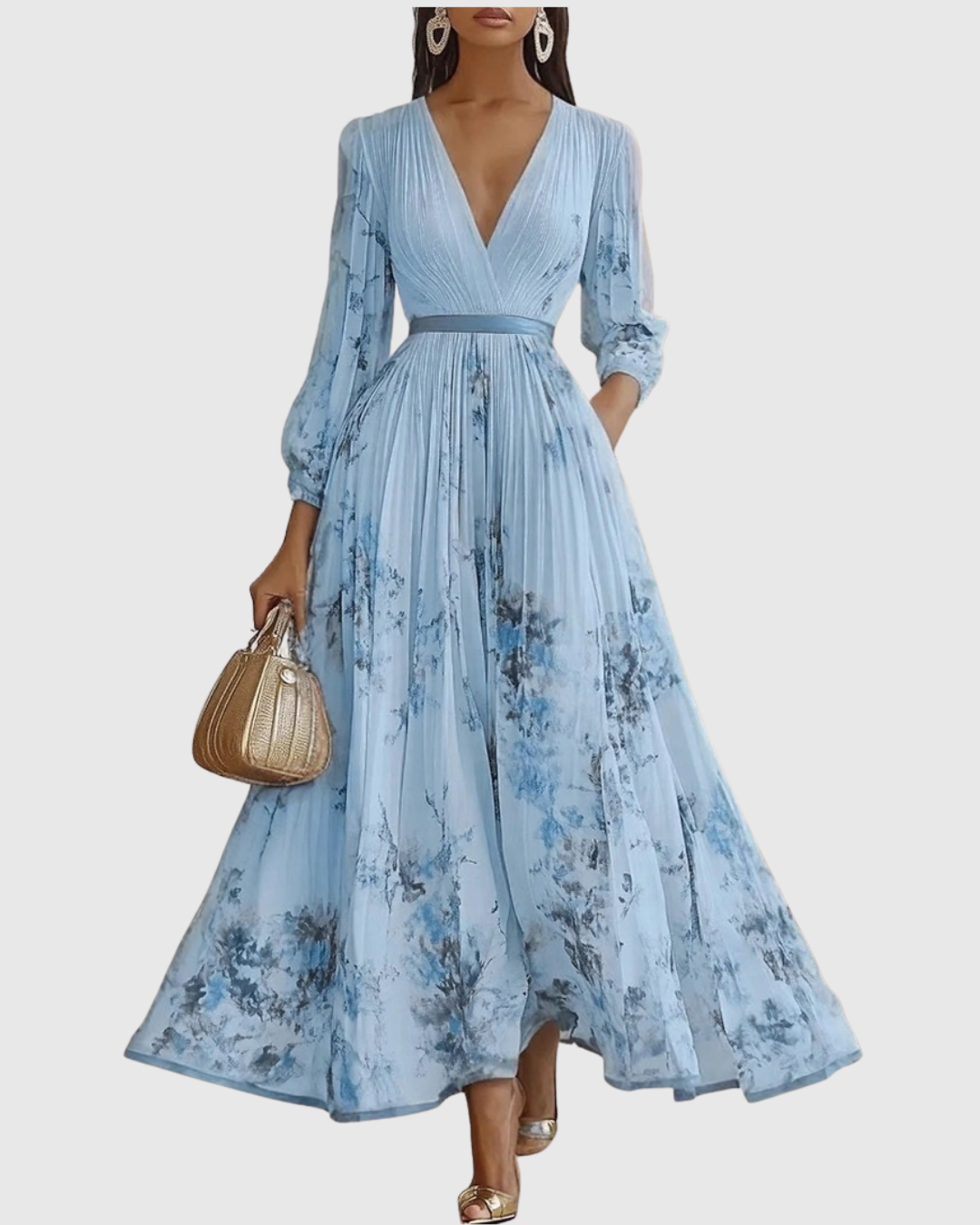 Giulia - Elegante Abito Maxi Plissettato