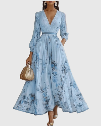 Giulia - Elegante Abito Maxi Plissettato