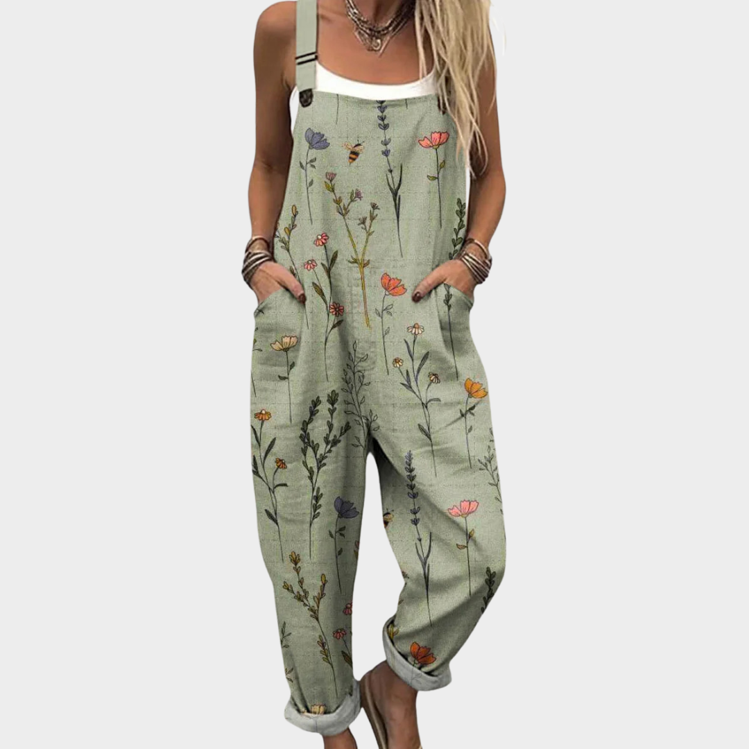Fiorella | Salopette Con Fiori Delicati Per Dames