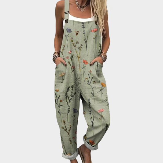 Fiorella | Salopette Con Fiori Delicati Per Dames