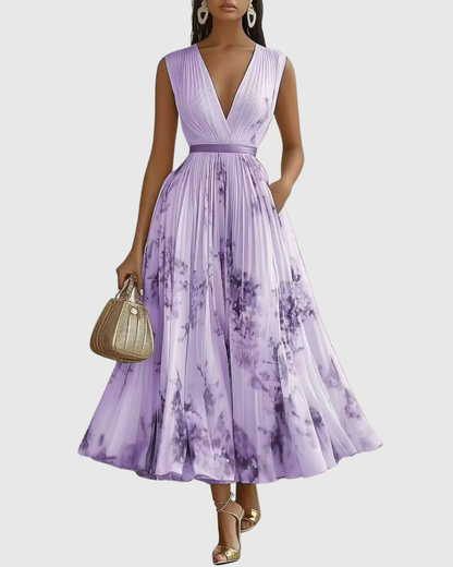Giulia - Elegante Abito Maxi Plissettato