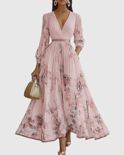 Giulia - Elegante Abito Maxi Plissettato