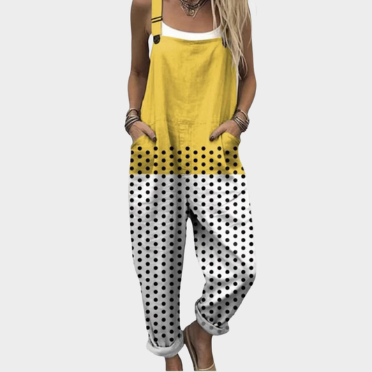 Fiorella | Salopette Moderna Con Pois Per Dames