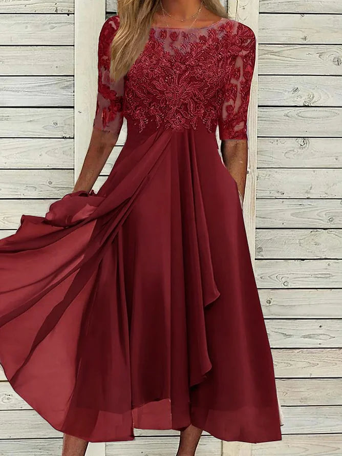 Imelda - Abito Midi Elegante In Pizzo