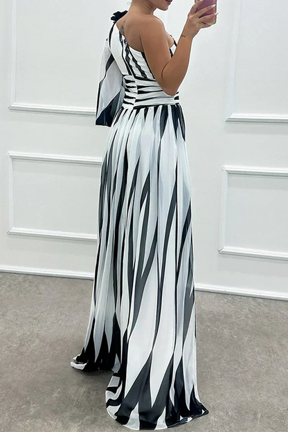 Antonella - Abito Lungo Elegante Con Una Spalla