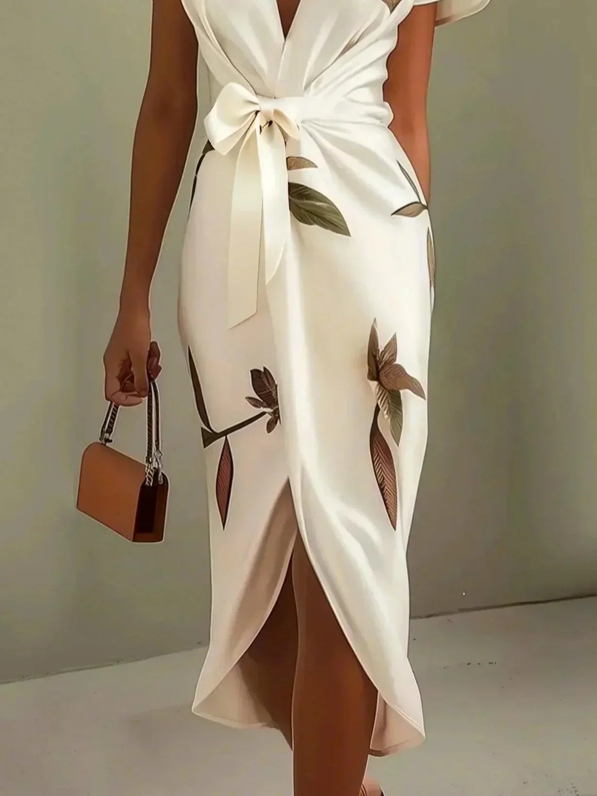 Michela - Abito A Portafoglio Elegante Con Motivo Floreale