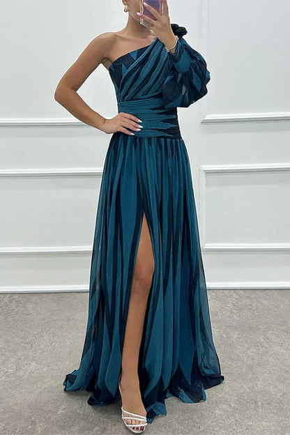 Antonella - Abito Lungo Elegante Con Una Spalla