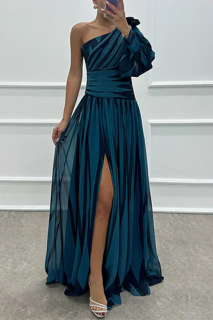 Antonella - Abito Lungo Elegante Con Una Spalla