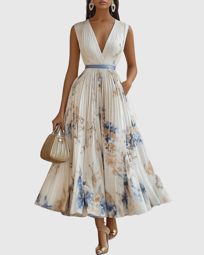 Giulia - Elegante Abito Maxi Plissettato