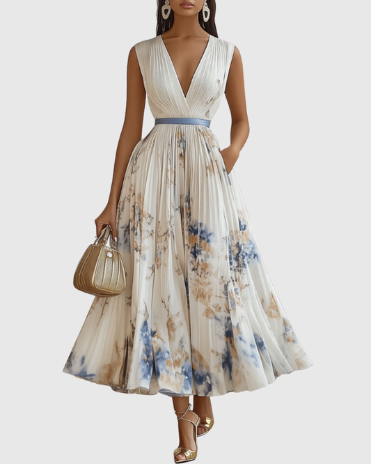Giulia - Elegante Abito Maxi Plissettato