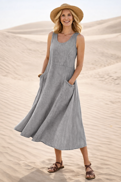 Silvia – Abito Midi Comodo a Linea A