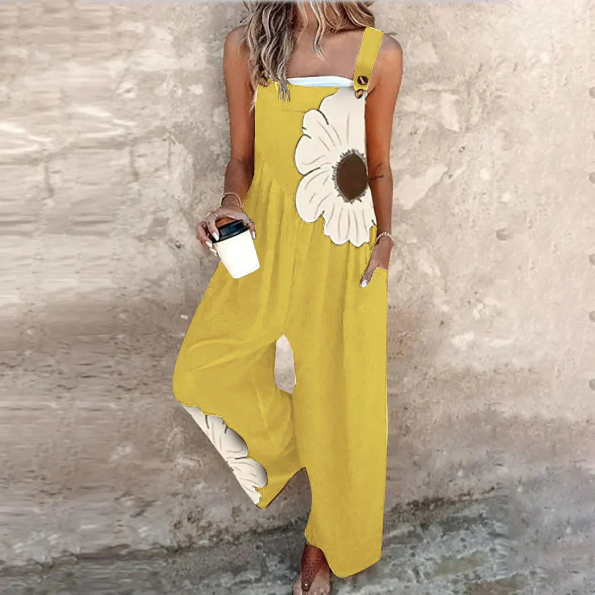 Fiorella | Salopette Floreale Grafica Per Dames