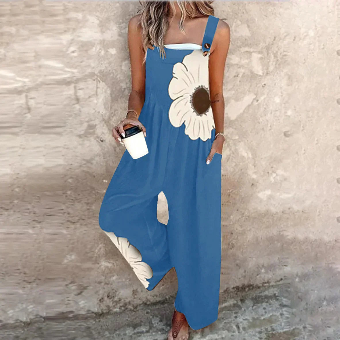 Fiorella | Salopette Floreale Grafica Per Dames