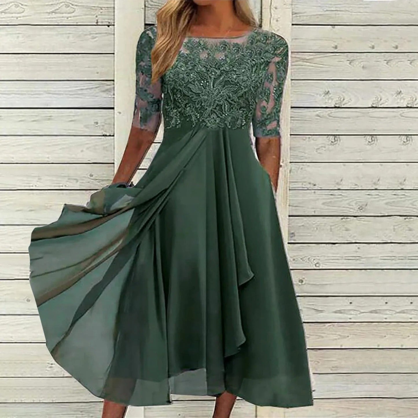 Imelda - Abito Midi Elegante In Pizzo