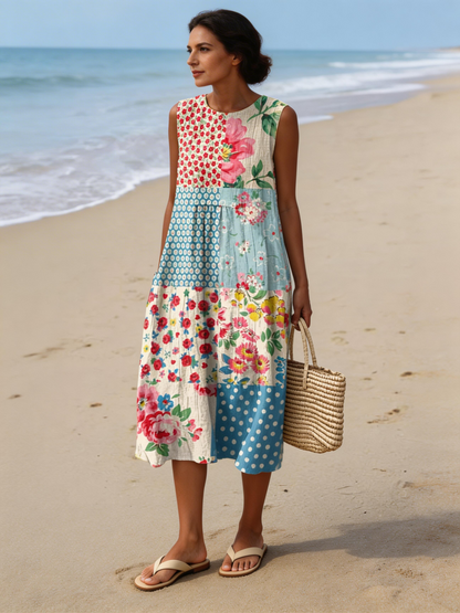 Gabriella – Abito midi patchwork