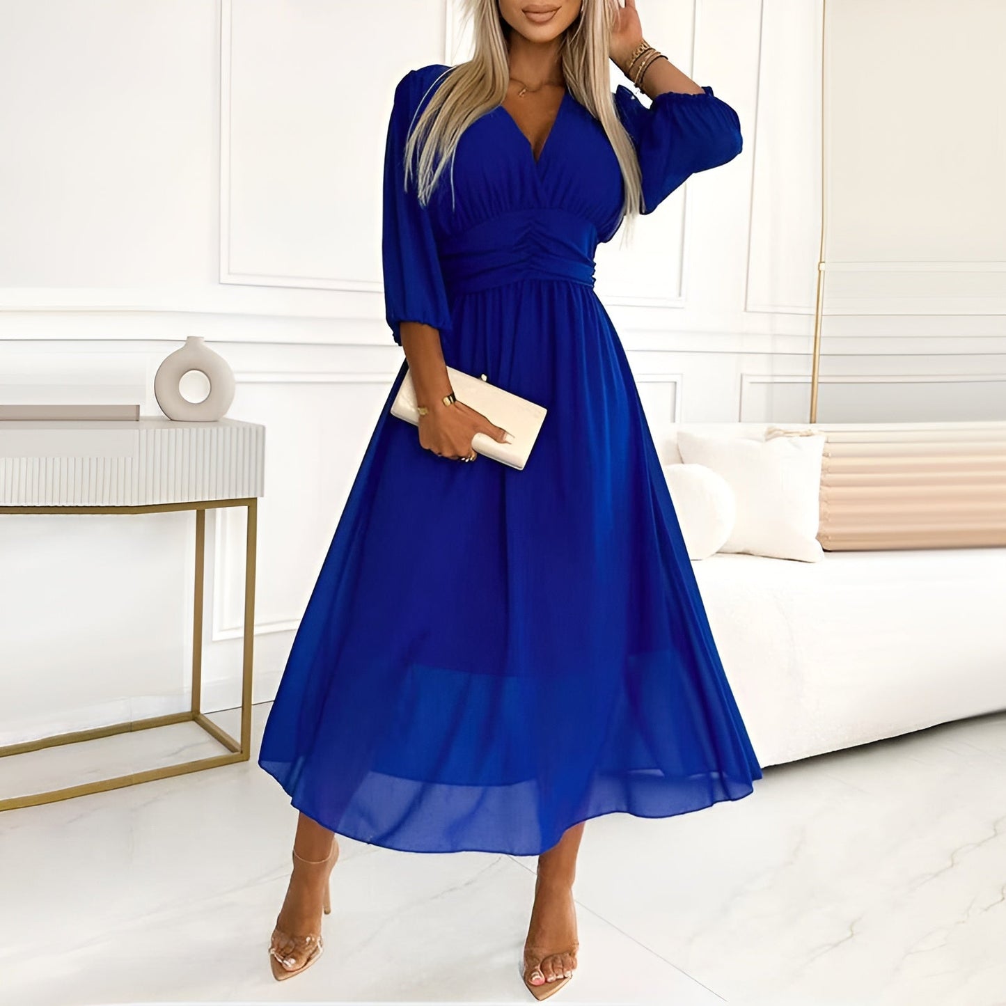 Caterina - Abito Elegante A Portafoglio